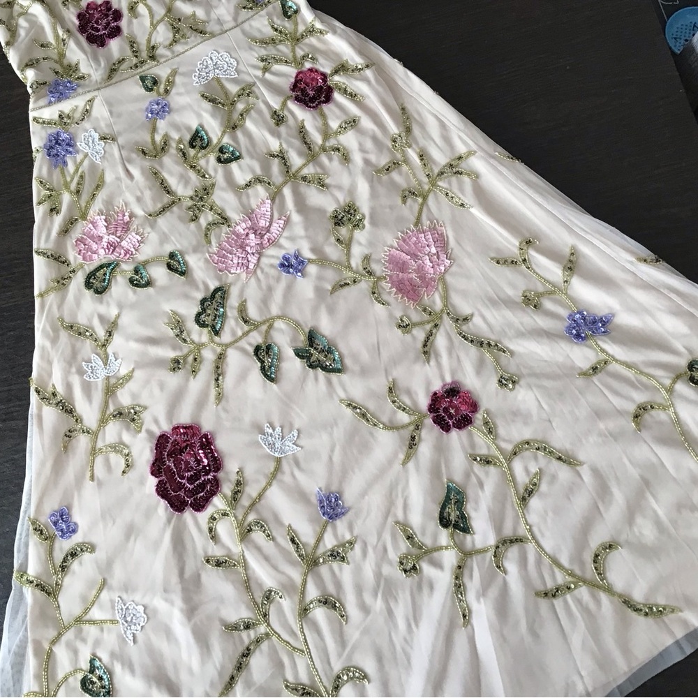 ADRIANNA PAPELL Beaded midi cocktail dress - worn only once! Gorgeous! - Picture 8 of 14
